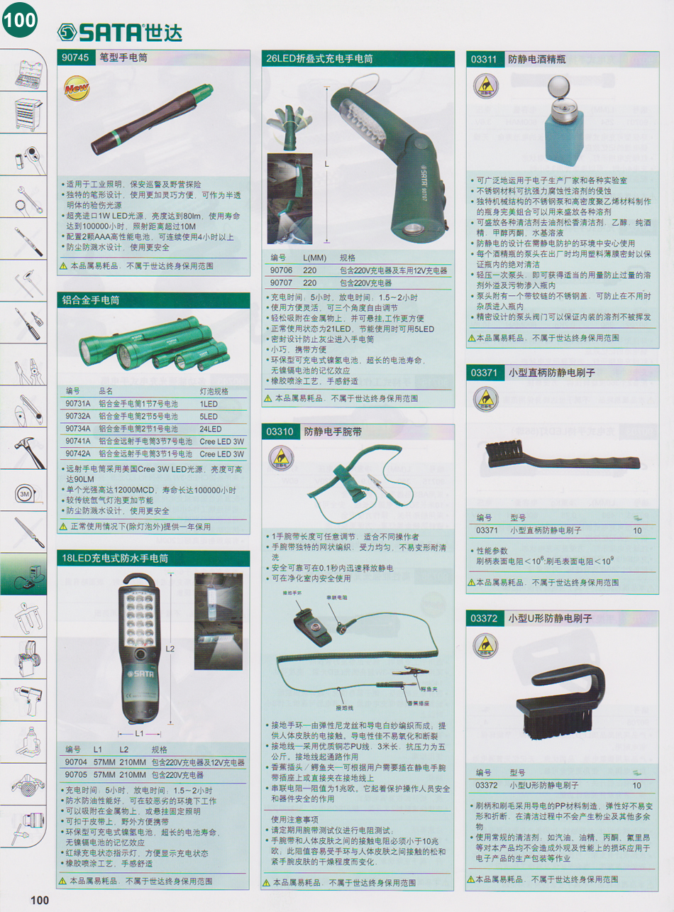 电工电子工具第14页（对应纸质样本总第100页）  点击左右页面前后翻页 本类共14页