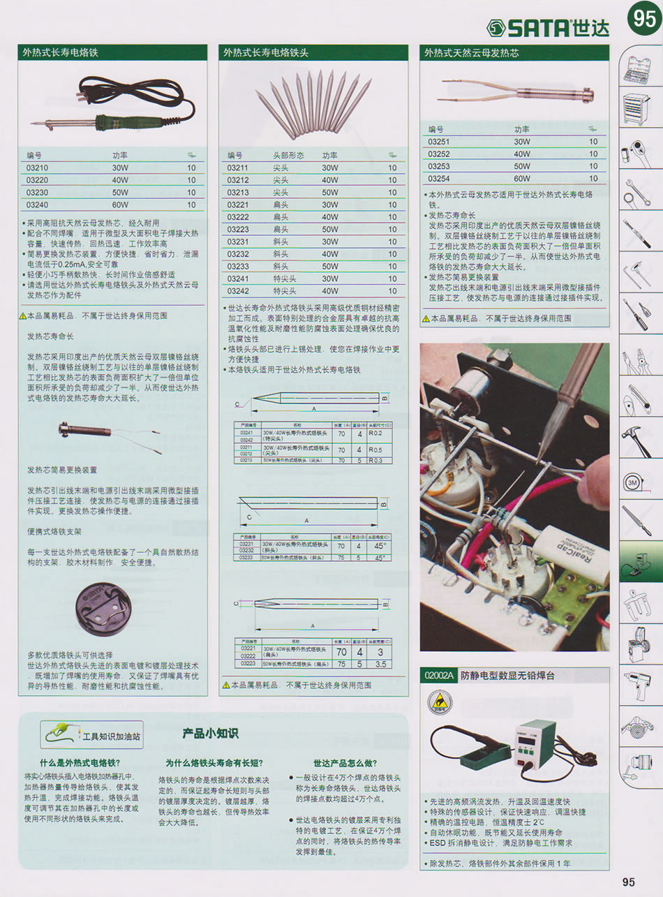 电工电子工具第9页（对应纸质样本总第95页）  点击左右页面前后翻页 本类共14页